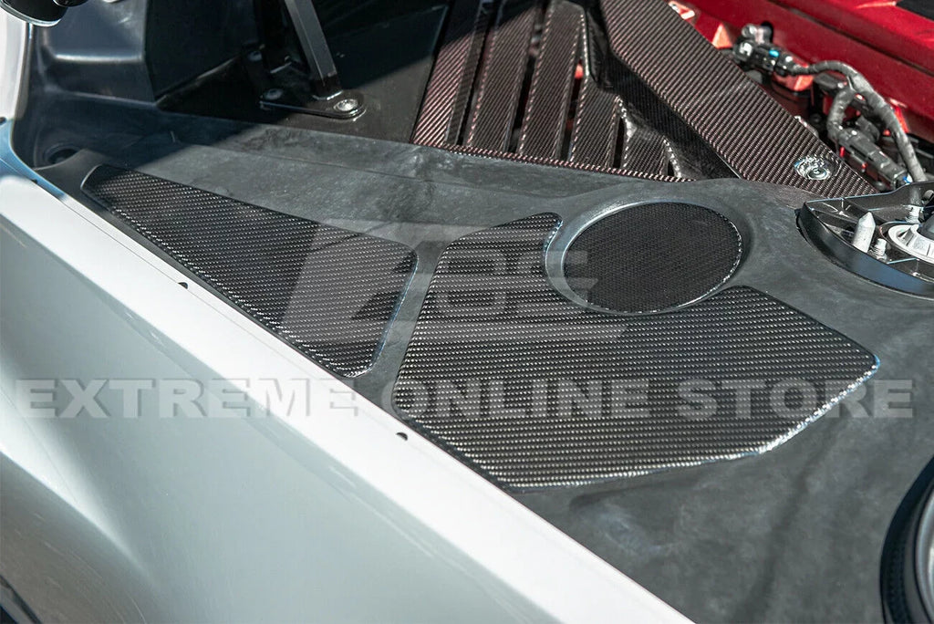 Replacement For 2020-Present Corvette C8 GM Factory Style CARBON FIBER Tape-On Engine Bay Trim Panel Overlay Accents Cover 5 Pcs