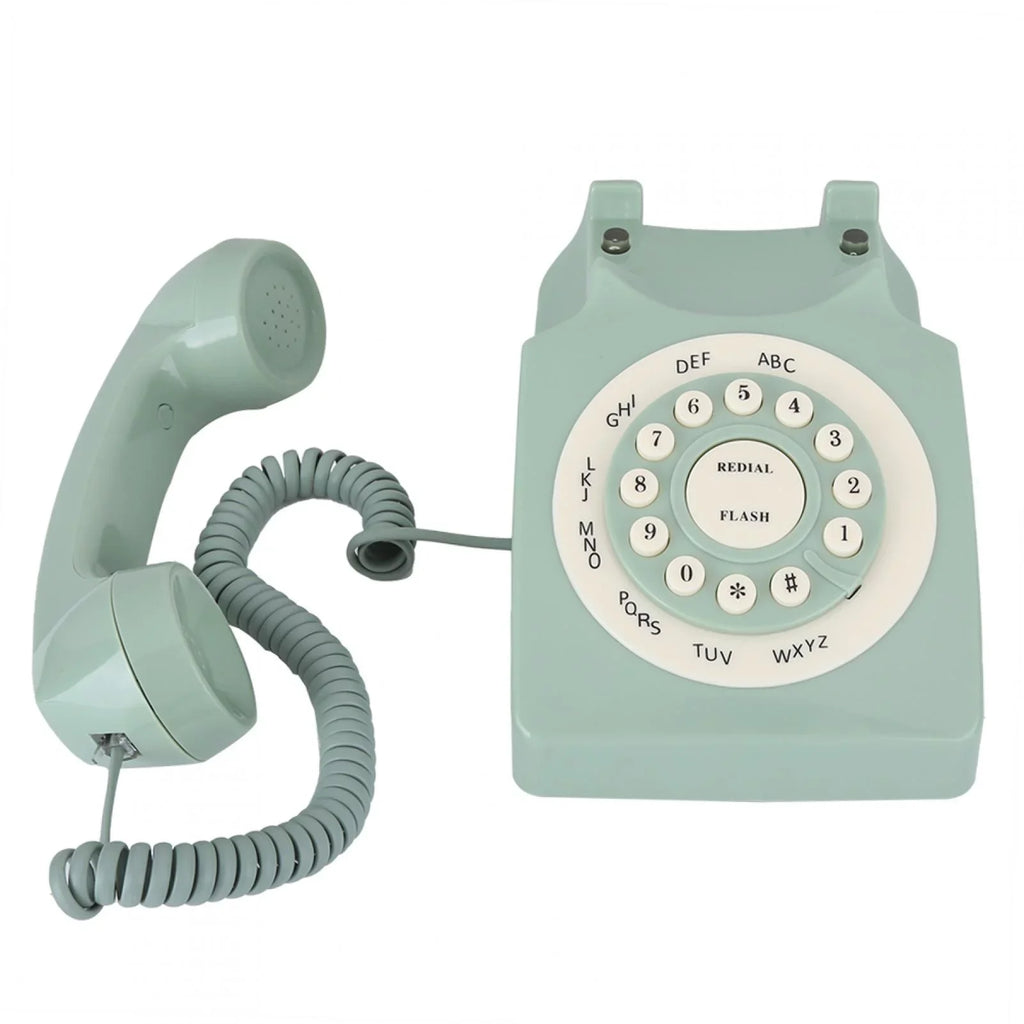 Aigend Telephone - Antique European Vintag Landline Telephone Green High Definition Call Large Clear Button