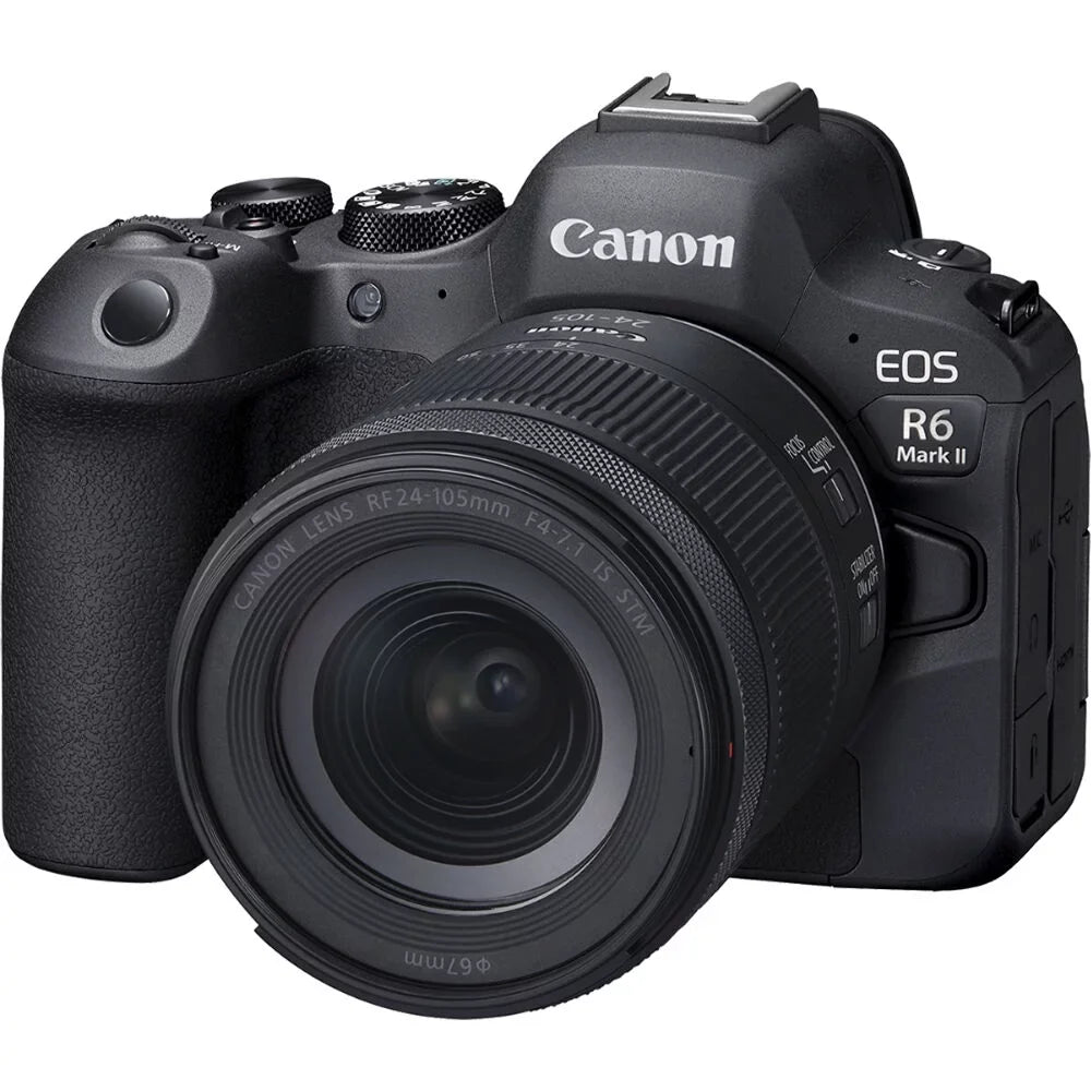 EOS R6 Mark II Mirrorless Camera with 24-105mm f/4-7.1 Lens (5666C018) + 64GB Memory Card + Case + Corel Photo Software + LPE6 Battery + External Charger + Card Reader + More