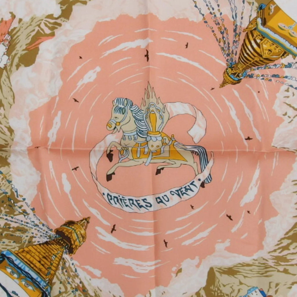 Pre-Owned Hermes Carre 90 PRIERES AU VENT Prayer in the Wind Scarf (Like New)