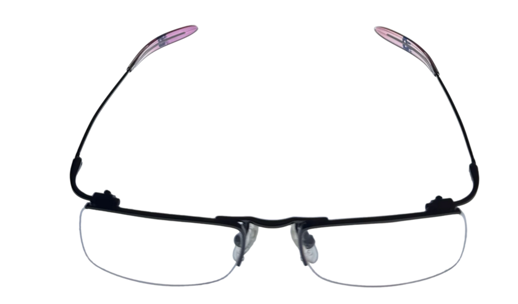 New Balance Mens Eyeglass Rectangle Rimless Metal NB 356 3 Gunmetal. 53mm