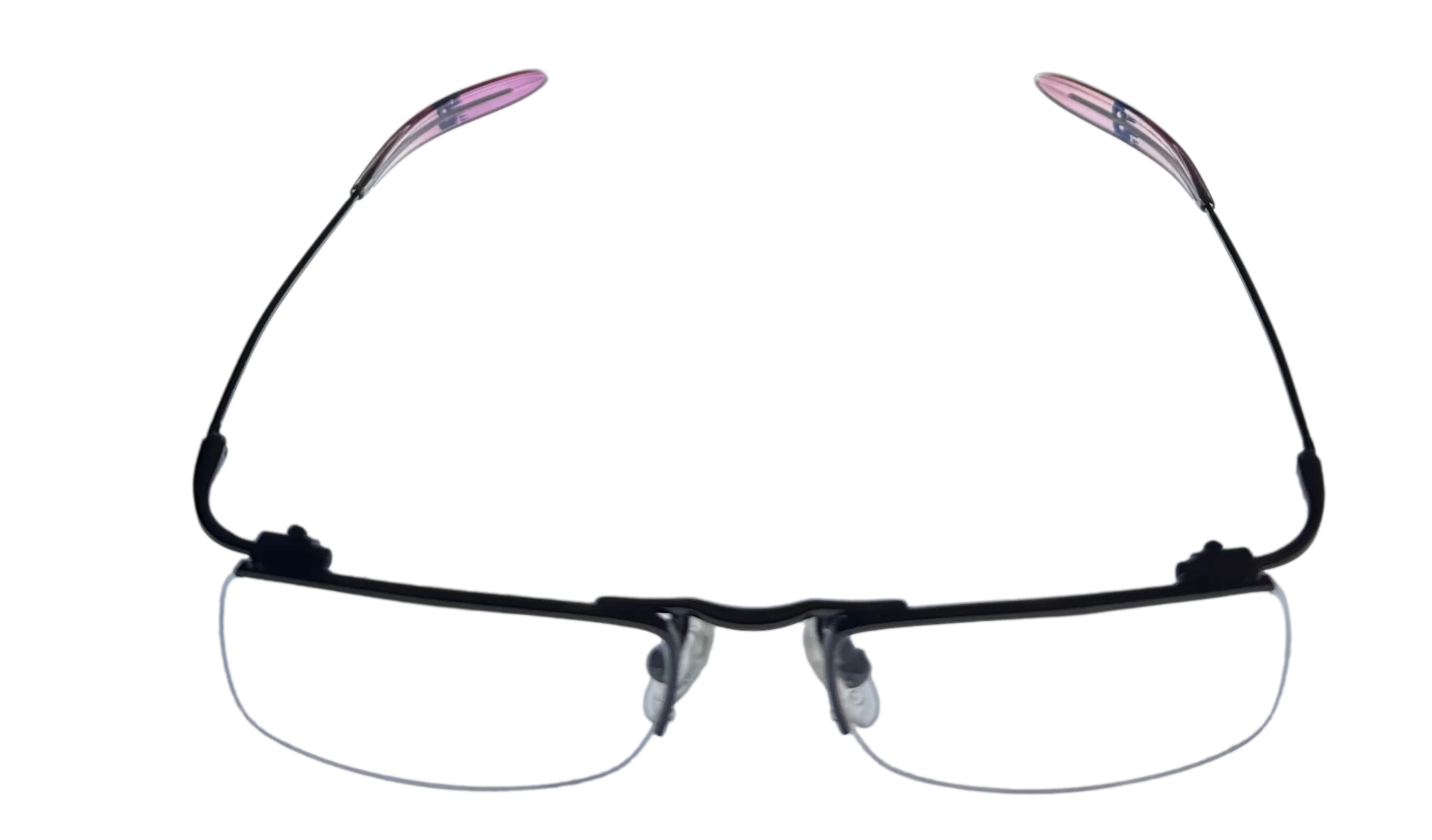 New Balance Mens Eyeglass Rectangle Rimless Metal NB 356 3 Gunmetal. 53mm