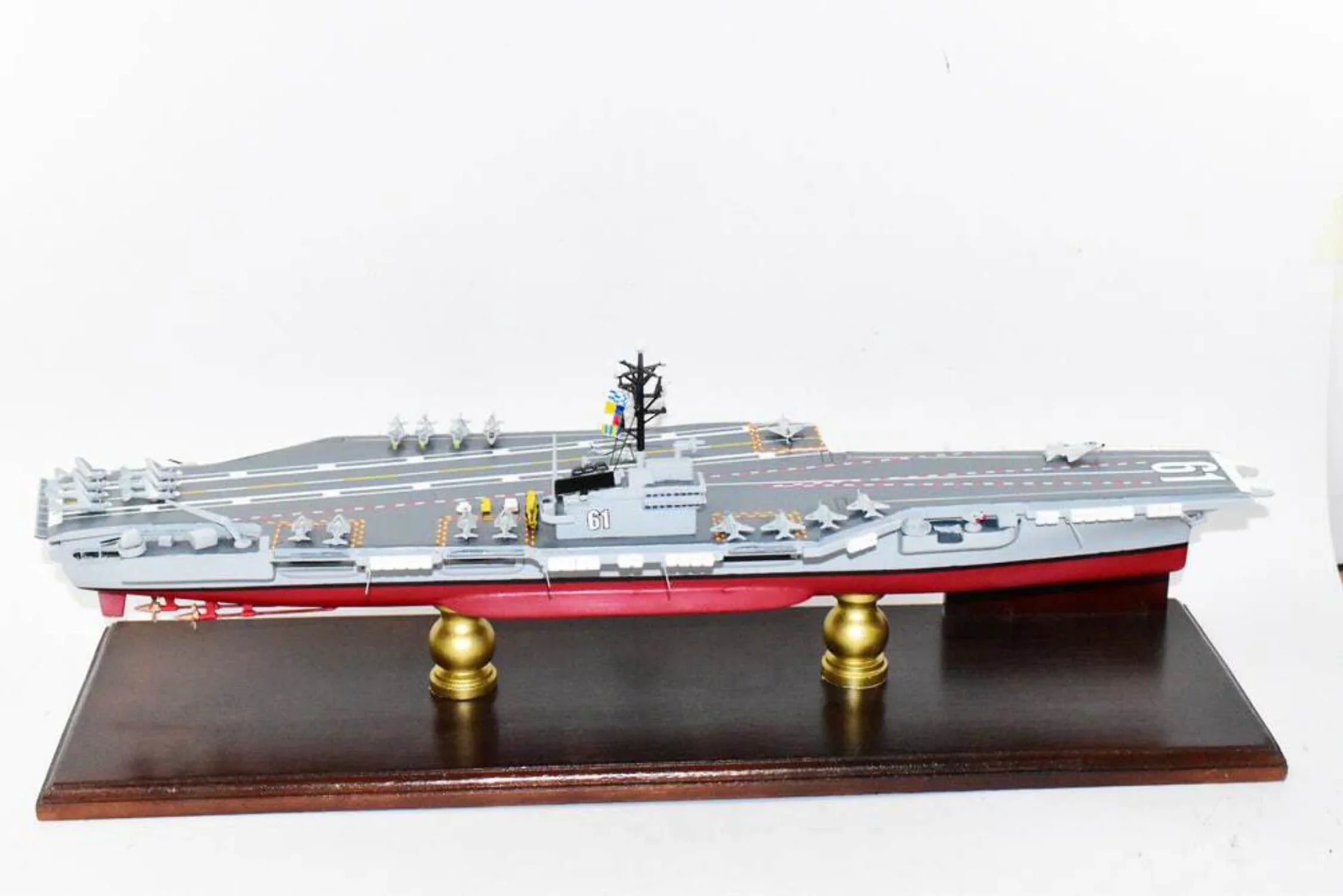 USS Ranger CV-61 Aircraft Carrier Model,Navy,Scale Model,Mahogany,Forrestal Class