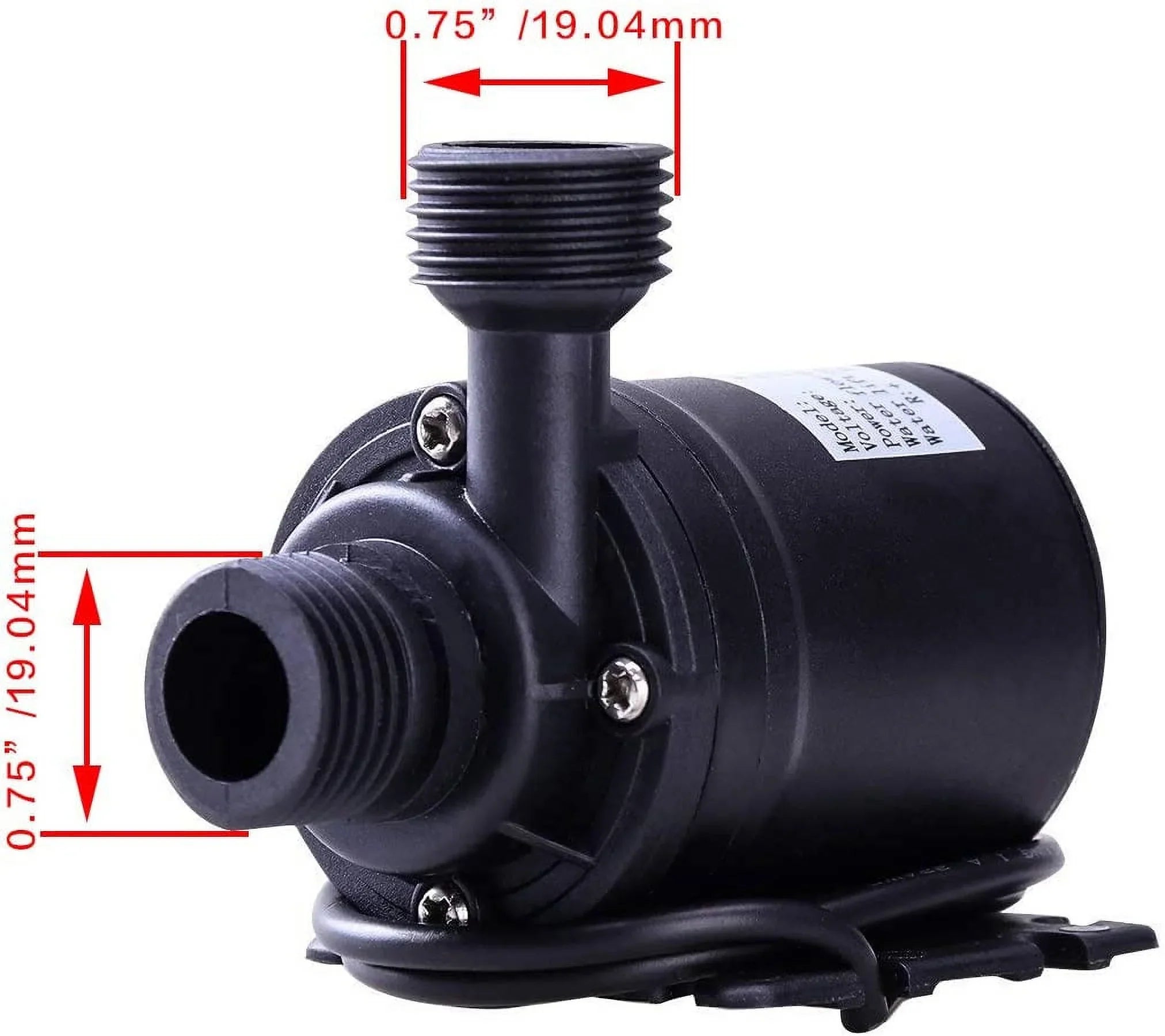 DC 12V Brushless Water Pump 1/2'' Male Thread Centrifugal Submersible Pump 800L/H 210GPH 4M/13ft for Fountain Solar Panel Pond Aquarium Water Circulation System