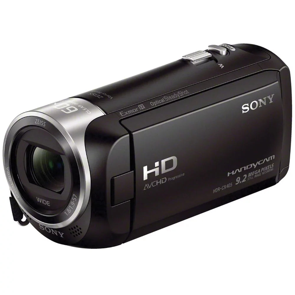HDR-CX405 HD Handycam + Extra Battery +Tripod + 1 Yr Warranty -64GB Kit
