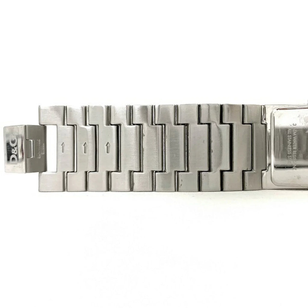 Pre-Owned Dolce & Gabbana Watch Silver Rhinestone SS D G Ladies Stainless Steel Quartz Square 2 Hands Analog (Good)