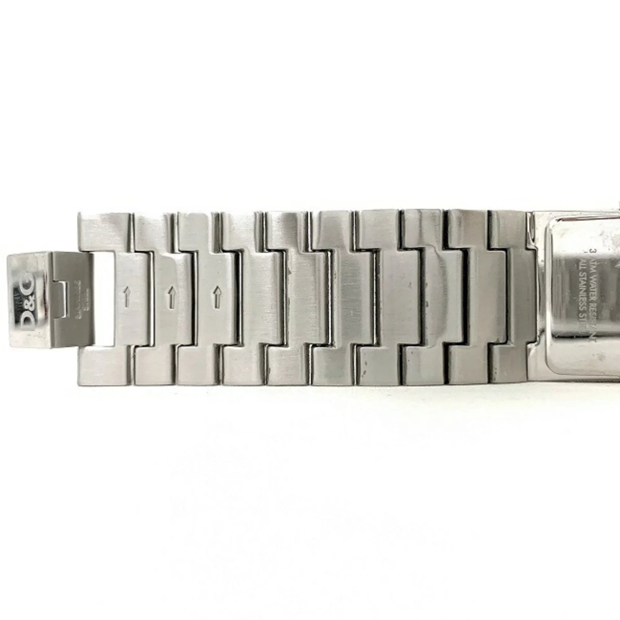 Pre-Owned Dolce & Gabbana Watch Silver Rhinestone SS D G Ladies Stainless Steel Quartz Square 2 Hands Analog (Good)