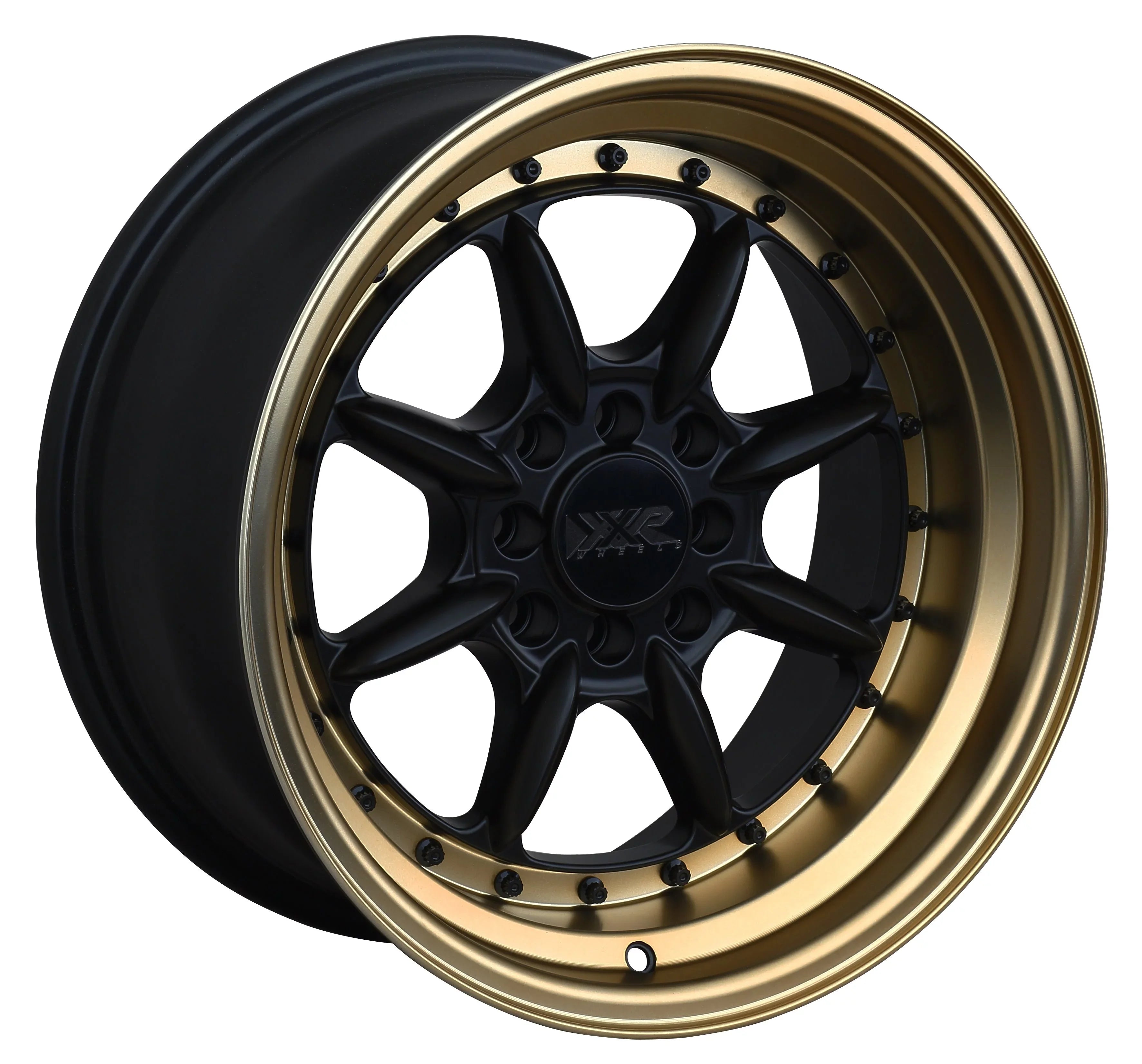 XXR 002.5 16x8 4x100/4x114.3 0et Flat Ebony / Bronze Lip Wheel