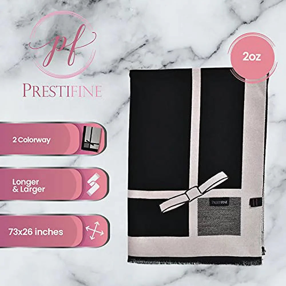 Women Scarf Pashmina Shawls and Wraps for Evening Dresses , Winter Fashion Soft Warm Long Large Scarves , Mass Silk Solid Colors Capes for Ladies Jet