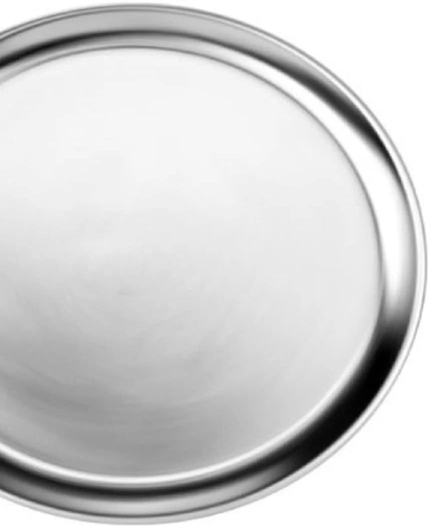 TrueCraftware- Set of 3 Aluminum 12” Pizza Tray Pan Wide Rim- Bakeware Round Pizza Pan Pizza Tray Baking Tray Round Baking Tray for Home Kitchen Pizzeria & Restaurants