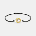 SILBERO INDIA The Enid Gemini Cord Bracelet - Adjustable Elegance in 18Kt Yellow Gold